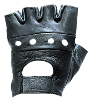 Leather Motorcycle Gloves - Fingerless - Biker - GL2008-DL