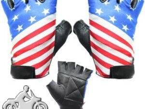 American Flag Riding Gloves - Fingerless Motorcycle Gloves - GL2034-DL