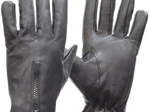 Leather Driving Gloves - Unisex -  Zipper Closure - Unlined - GL2054-DL