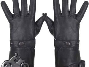 Leather Gloves - Men's - Summer Riding - Gauntlet Gloves - Premium - GL2064-11-DL
