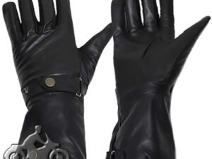 Leather Gloves - Men's - Summer Gauntlets - Motorcycle - GL2064-DL