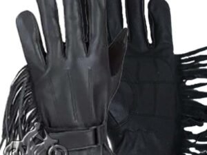 Leather Riding Gloves - Women's - Fringe Tassles - Motorcycle - GL2082-DL