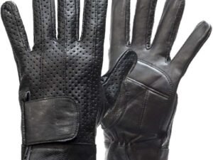 Full Finger Leather Riding Gloves with Air Vents And Gel Pads - SKU GRL-GL2084-DL