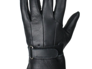 Leather Motorcycle Gloves - Men's - Deer Skin - Gauntlet - Biker - GLD118-22-DL