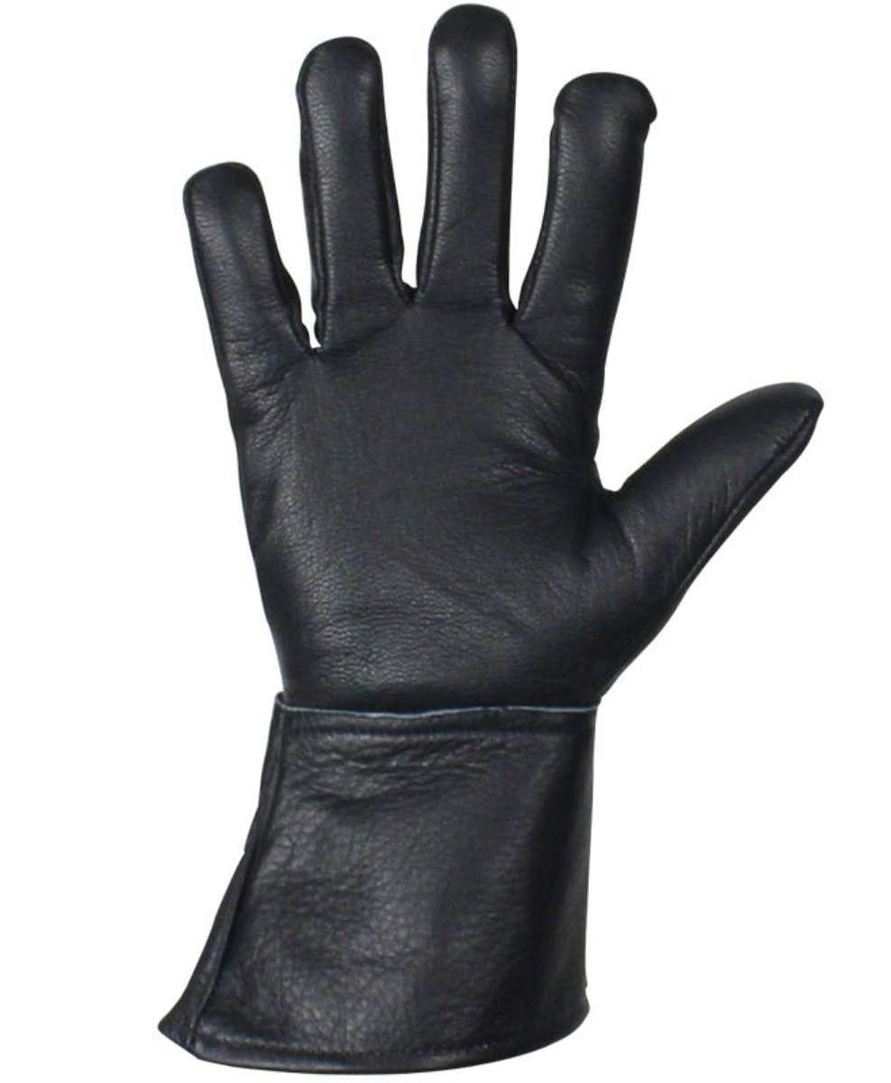 Leather Motorcycle Gloves - Men's - Deer Skin - Gauntlet - Biker - GLD118-22-DL - Image 2