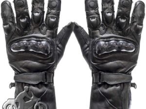 Leather Gauntlet Riding Gloves - Men's - Hard Knuckle - Riding - GLZ10-DL