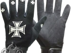 Mechanics Gloves with Iron Cross Design - GLZ46-DL