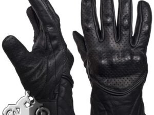 Leather Racing Gloves - Men's - Carbon Fiber Knuckles - GLZ66-DL
