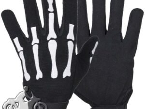 Skeleton Hand Mechanics Gloves Giving Middle Finger - SKU GLZ89-DL