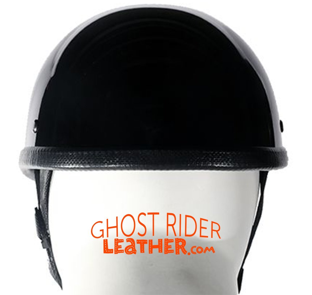 Novelty Motorcycle Helmet - High Gloss Black - Eagle Style - Shorty - H401-11-DL - Image 5