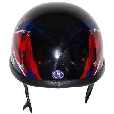 Novelty Motorcycle Helmet - Rebel Flag - Confederate - Shorty - H401-REBEL-DL - Image 4