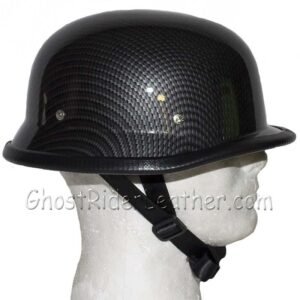 Novelty Motorcycle Helmet - Replica Carbon Fiber - German - H402-CF-DL