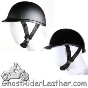 Novelty Motorcycle Helmet - Gloss Black - Jockey Polo - BOGO, You Get Two - H404-11-DL