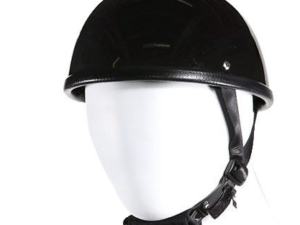 Novelty Motorcycle Helmet - Gloss Black - EZ Rider - H405-11-DL