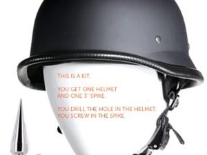 Novelty Motorcycle Helmet - Flat or Gloss Black - German - Spike - Kit - H402-502-SP400-KIT-DL
