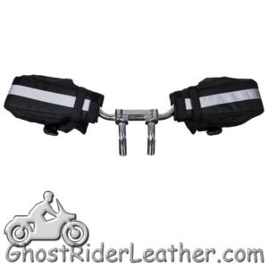 Black Polyester Motorcycle Handlebar Mitts - GRL-HW650-DL