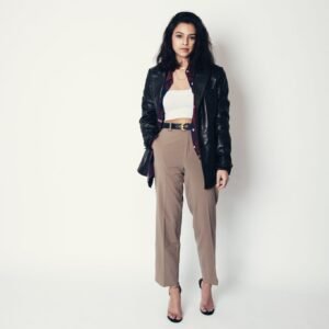 Premium Sheepskin Leather Blazer - Women's - Dahlia - WBL3001-WB