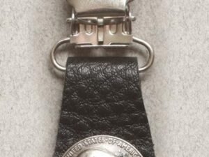 Pair of Biker Boot Clips - Buffalo Nickel - Black and Silver - Motorcycle - J122-13-DS