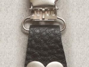 Pair of Biker Boot Clips - Heart - Black and Silver - Motorcycle - J122-16-DS