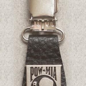 Pair of Biker Boot Clips - POW MIA - Black and Silver - Motorcycle - J122-6-DS