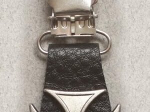 Pair of Biker Boot Clips - Iron Cross - Black and Silver - Motorcycle - J122-8-DS