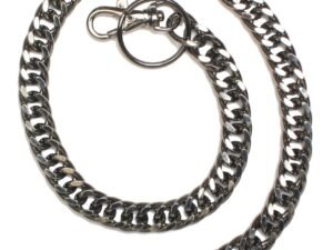 20" Wallet Chain - Key Leash- Gun Metal Plating - Double Link Chain - Made In U.S.A. - J2002-DS