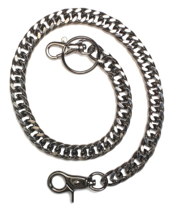 20" Wallet Chain - Key Leash- Gun Metal Plating - Double Link Chain - Made In U.S.A. - J2002-DS