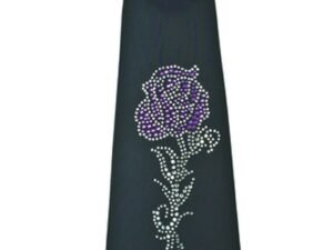 Pony Tail Holder - Spandex Hair Tube - Purple Rose - 8 Inches - J727IN-DS