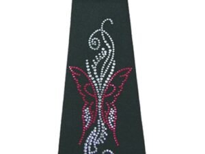 Pony Tail Holder - Spandex Hair Tube - Red Butterfly - J760IJ2-DS