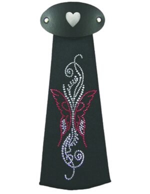 Pony Tail Holder - Spandex Hair Tube - Red Butterfly - J760IJ2-DS
