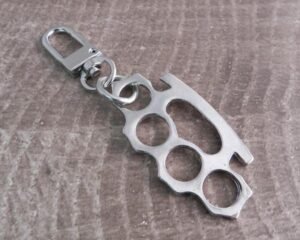 Clip On - Brass Knuckle - Add To Your Wallet Chain and More - K-BK-DS