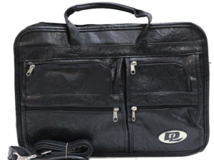Laptop Bag - Messenger Bags - Black PVC - L14-DL