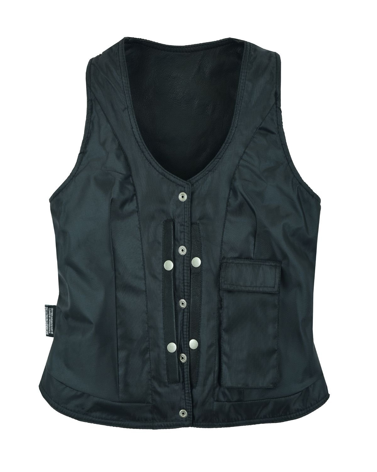 Leather Vest - Women's - Concealed Gun Pockets - Grommets - LV8500-07-DL - Image 5