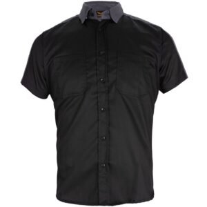Motorcycle Mechanic Shirt - Men's - Black and Gray - Up To Size 4XL - MECS-BLK-GREY-DL