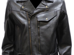 Leather Motorcycle Jacket - Men's - Premium Braid - Pistol Pete - MJ708-DL