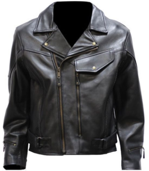 Leather Motorcycle Jacket - Men's - Premium Braid - Pistol Pete - MJ708-DL