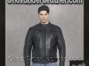 Mens Motorcycle Racer Jacket with Adjustable Side Straps / SKU GRL-MJ720-DL