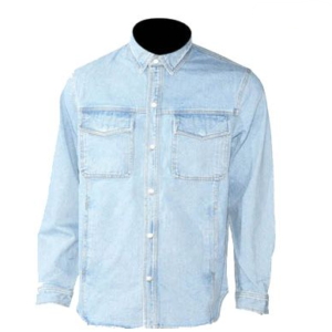 Denim Shirt - Men's - Light Blue - Snap Pockets - MJ777-DENIM-DL
