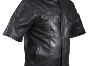 Leather Shirt - Men's - Lightweight - Short Sleeves - MJ822-11L-DL