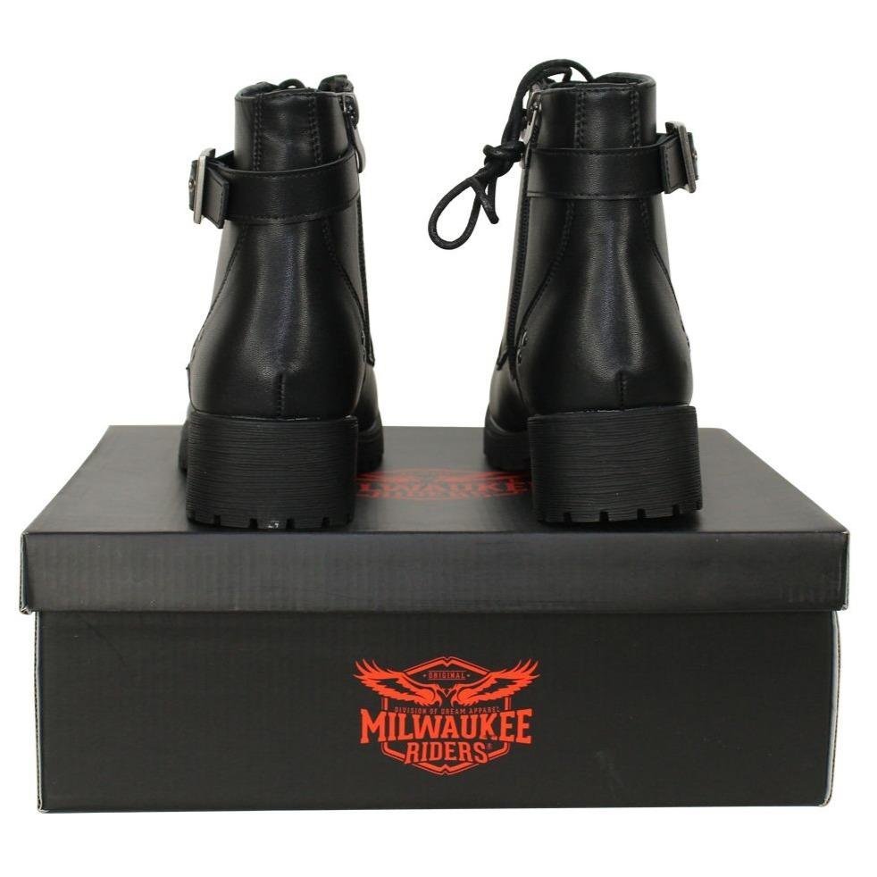 Motorcycle Boots - Women's - 6 Eyes and Side Zipper - MR-BTL7000-DL - Image 3