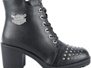 Motorcycle Boots - Women's - Chunky Heels - Biker Boots - MR-BTL7002-DL