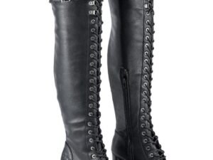 Motorcycle Boots - Women's - Knee High - Chunky Heel and Zipper - MR-BTL7003-DL
