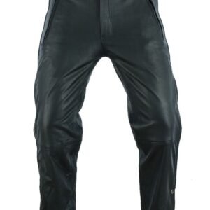 Leather Chap Pants - Men's - Zipper Pockets - Motorcycle - C1001-11-DL