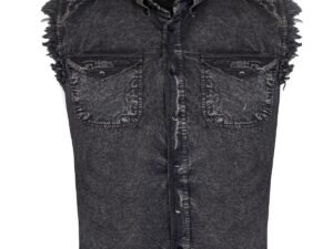 Denim Work Shirt - Men's - Black - Sleeveless - Up To 4XL - MSLW-BLK-DL