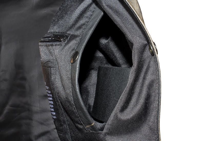 Leather Motorcycle Vest - Men's - Distressed Brown - 10 Pocket - MV310-12-DL - Image 6