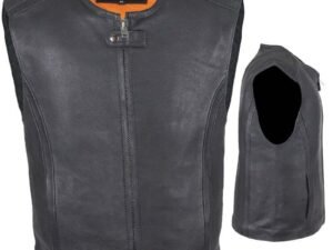 Leather Motorcycle Vest - Men's - Club - Speedster - MV8012-11-DL