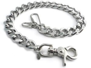 16" Wallet Chain - Key Leash - Monster Leash - Big Chrome Plated Chain - NC33-16-DS