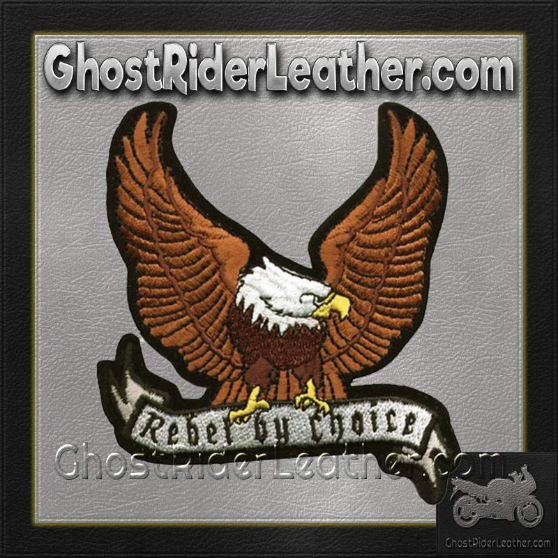 Vest Patch - Brown Eagle with Rebel By Choice Banner - PAT-A28-DL - Image 2