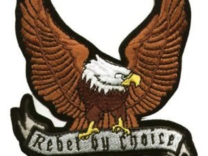 Vest Patch - Brown Eagle with Rebel By Choice Banner - PAT-A28-DL