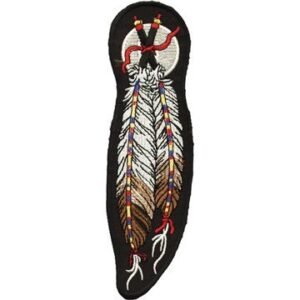 Vest Patch - Dual Feather - Motorcycle  - PAT-C209-DL